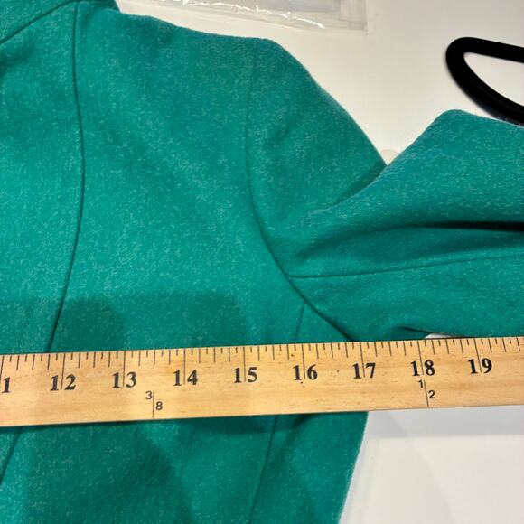J. Crew Emerald Green Wool Pea Coat Sz 2 - Picture 9 of 11